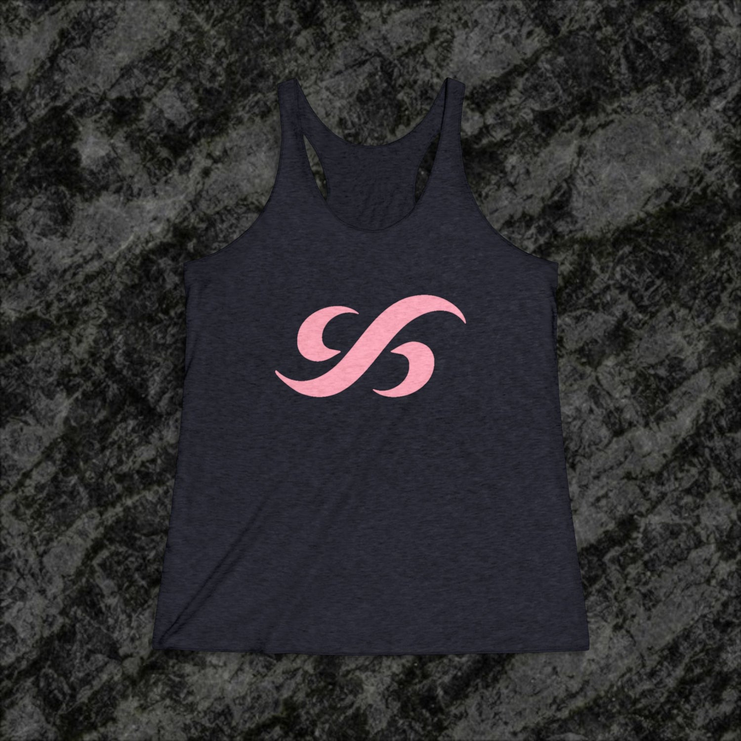 Signature Flow Knot Racerback Tank– Pink Logo Edition