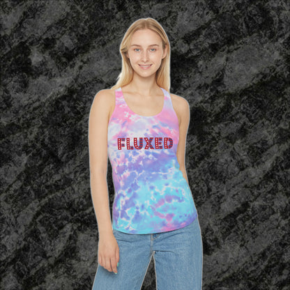 Land des freien Tie Dye Racerback-Tank 