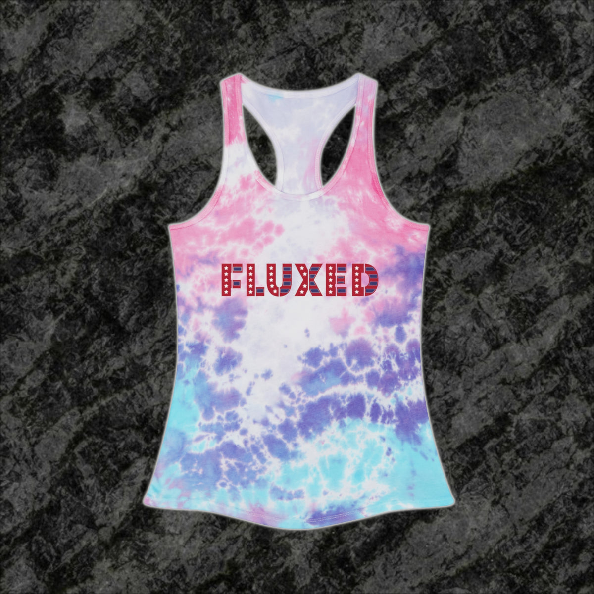 Land des freien Tie Dye Racerback-Tank 