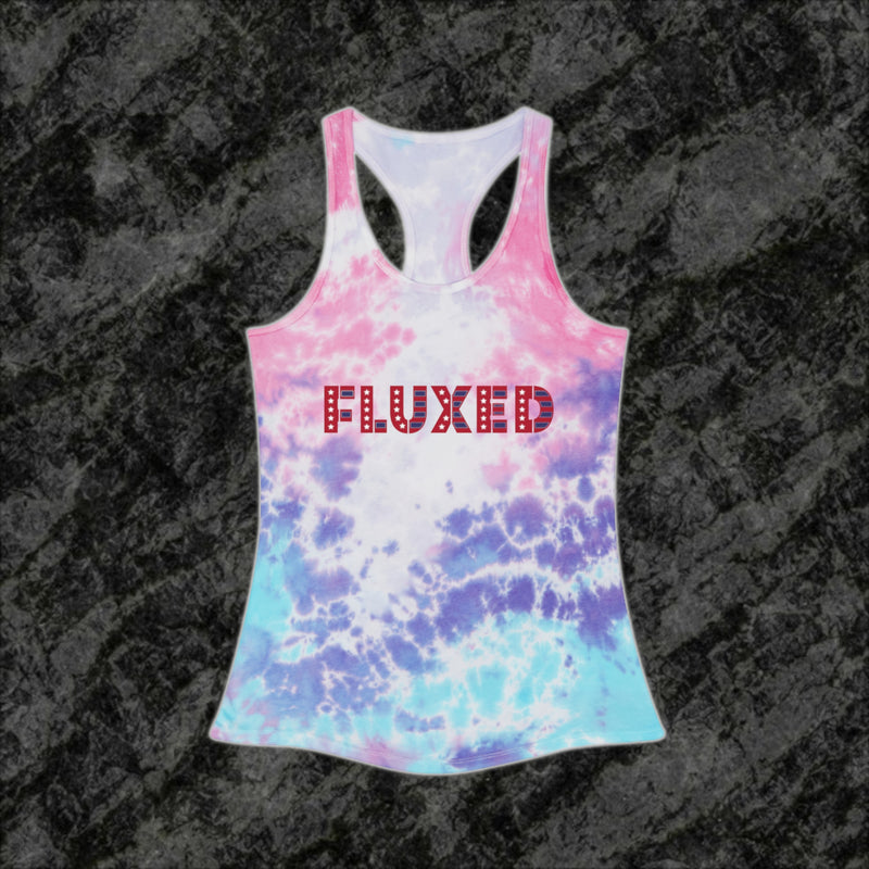 Land des freien Tie Dye Racerback-Tank 
