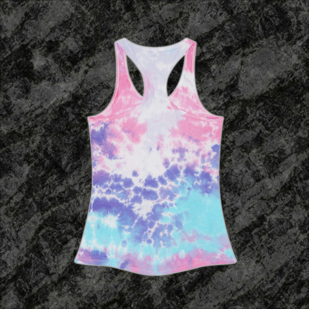 Land des freien Tie Dye Racerback-Tank 