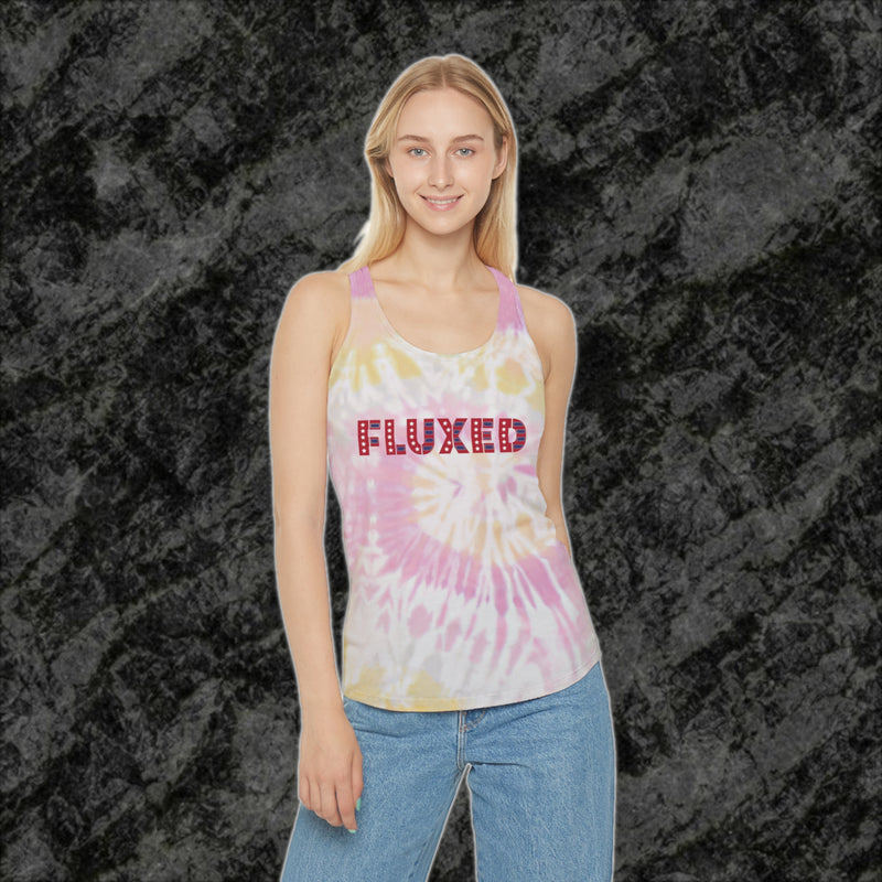 Land des freien Tie Dye Racerback-Tank 