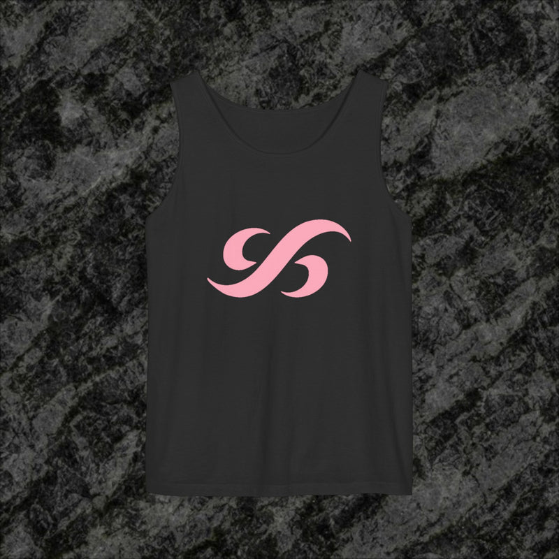 Signature Flow Knot Tank Top – Pink Logo Edition